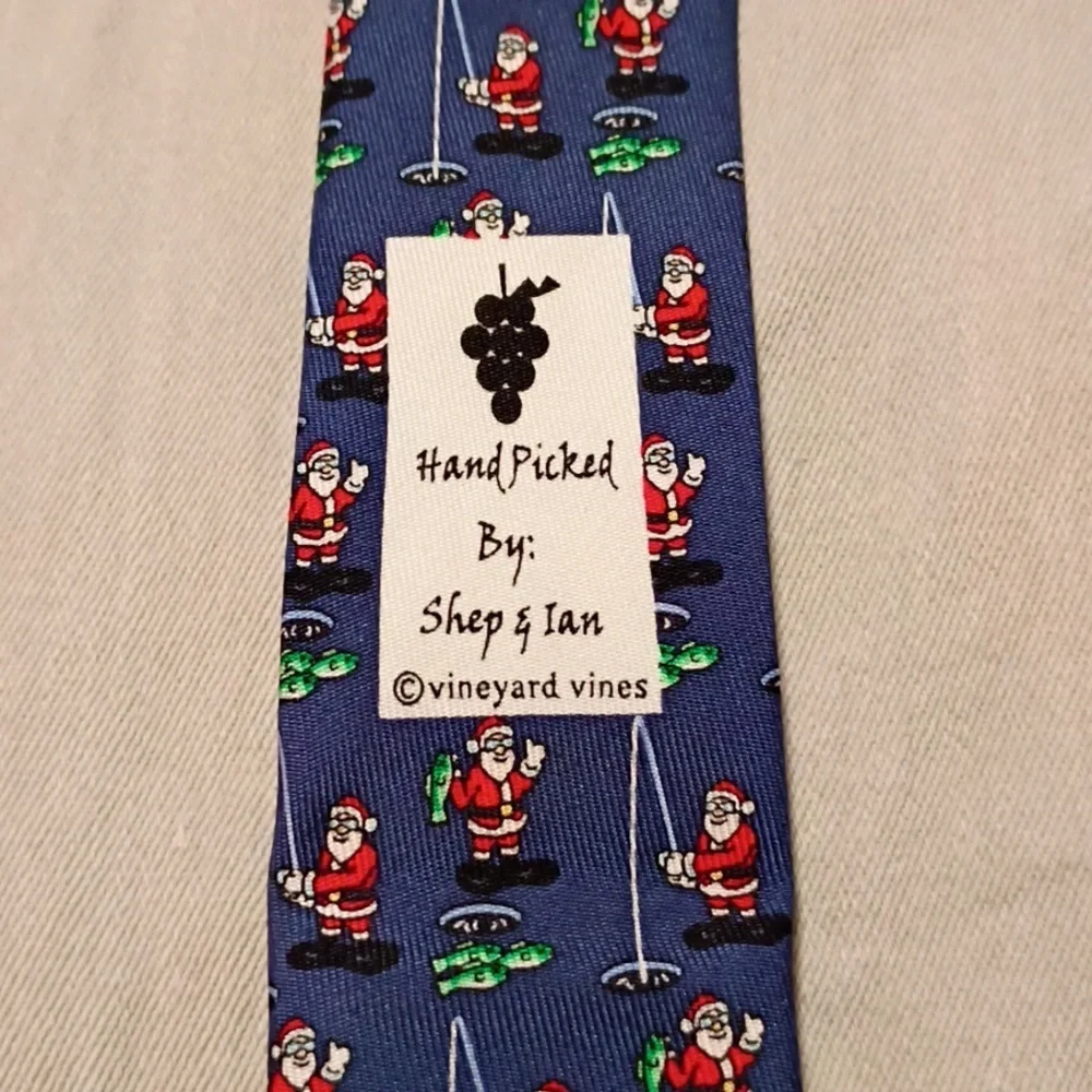 Vineyard Vines Santa Fishing Necktie